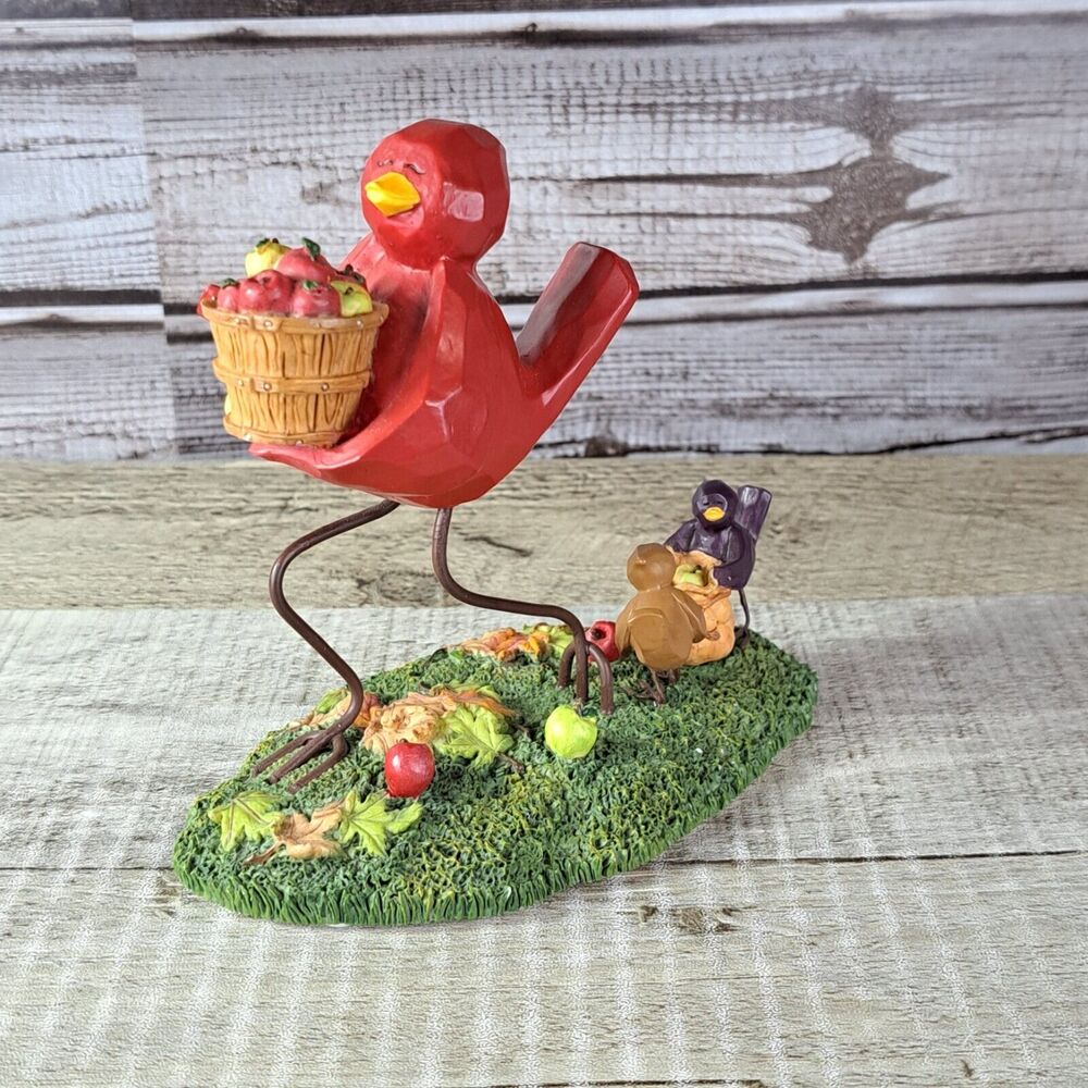 Russ Berrie Tweet Along with Me 100662 Bird Figurine A Bushel Full Of Fun